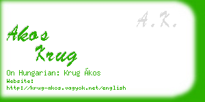 akos krug business card